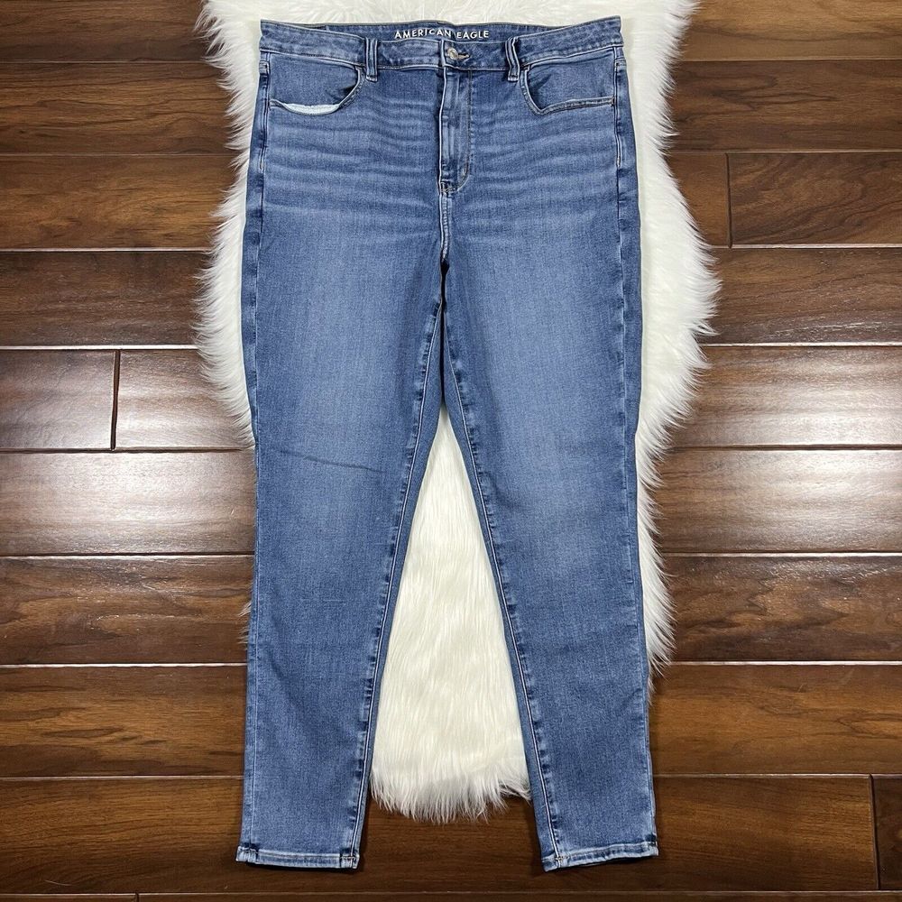 American Eagle Women's Plus Size 18 R Super High Rise Jegging Denim Jeans
